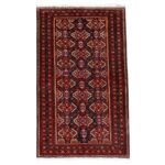 Handwoven Persian Baloch rug 1.09 by 2.04 meters